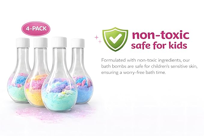 Kids Bath Bombs Powder with Mini Unicorn Inside – Bubble Bath - Image 3