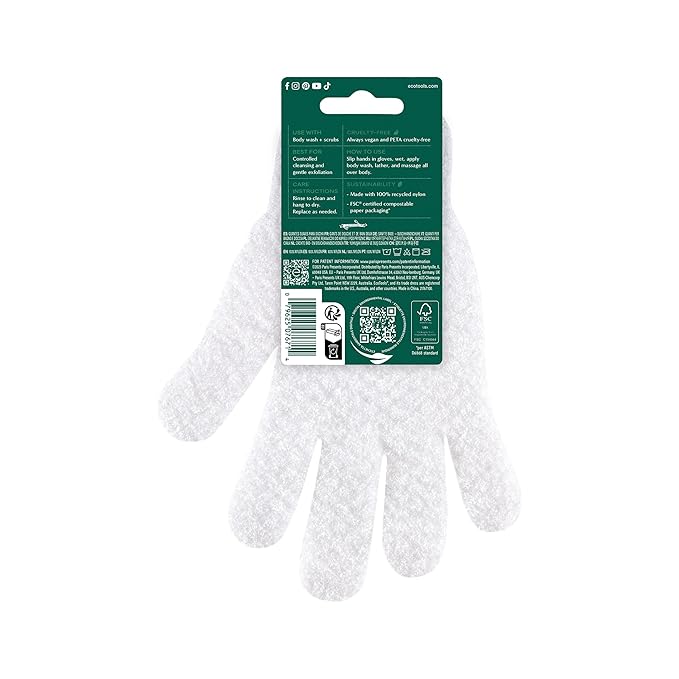 EcoTools Gentle Bath + Shower Gloves, Exfoliating Gloves Remove Dead Skin & - Image 10