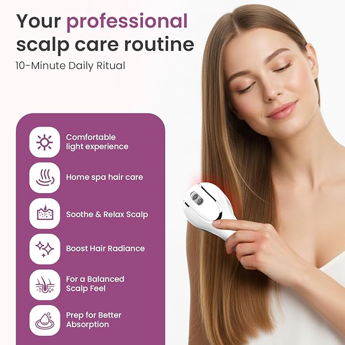 6-in-1 Rechargeable Scalp Massager Oil Applicator, Nano Mist, Electric Scalp - Image 2