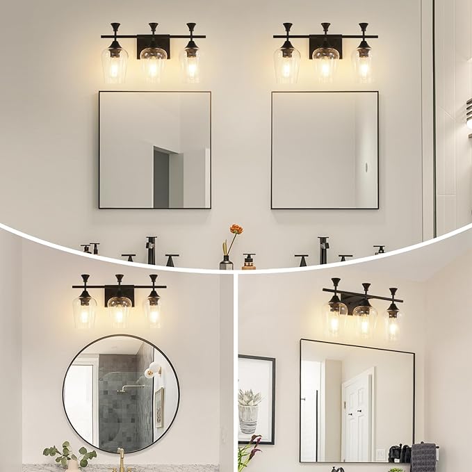Bathroom Light Fixtures, Matte Black Vanity Lights - Image 5
