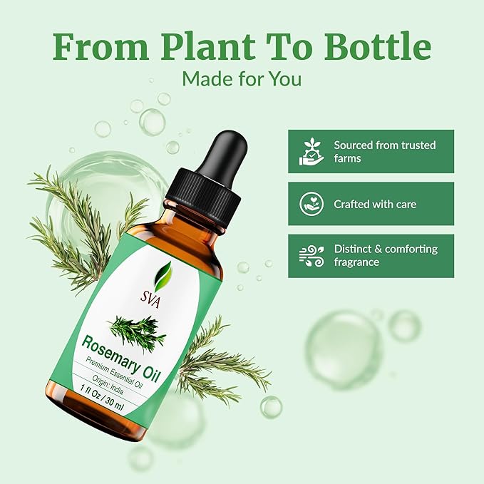 SVA Rosemary Essential Oil – 1 Fl Oz – 100% Natural Rosemary Oil - Image 4