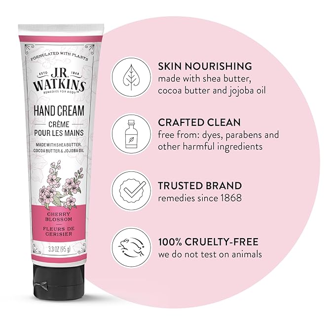 J.R. Watkins Natural Moisturizing Hand Cream, Hydrating Hand Moisturizer - Image 3
