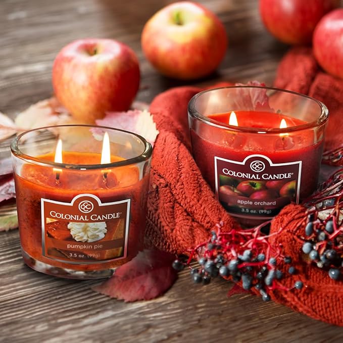 Colonial Candle Apple Orchard Scented Jar Candle, 2 Wick, 3.5 oz, Mottled Wax - Image 6