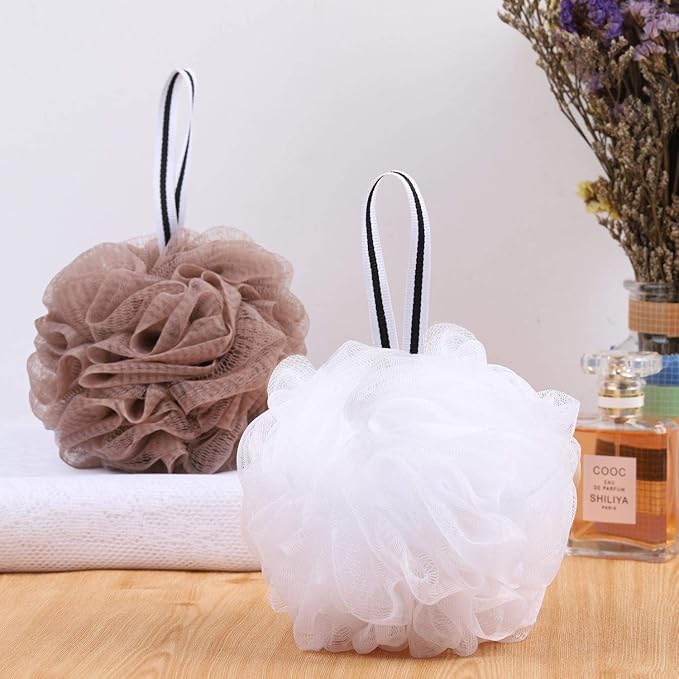 Bath Loofah Shower Sponge Pouf Body Scrubber Exfoliator Scrubber Ball - Image 3