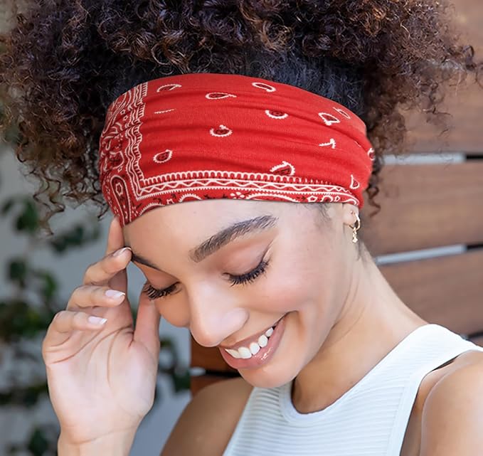 Huachi Bandana Headbands for Women Non Slip, Thick Womens Headbands Boho - Image 2