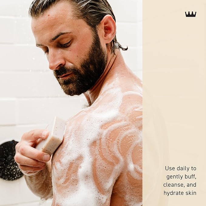 Cremo Exfoliating Body Bar for Men, Italian Bergamot Scent, Cleanses and - Image 5