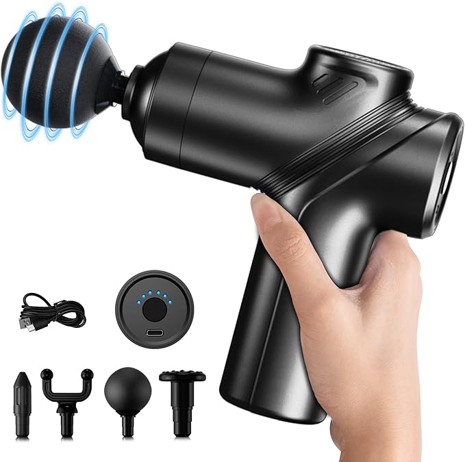 LEERCON Deep Tissue Massage Gun Portable, Mini Electric Muscle Massager by leercon