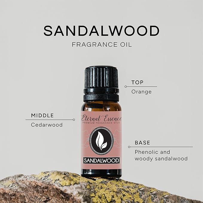 Sandalwood Premium Grade Fragrance Oil - 10ml - Scented Oil - Image 2