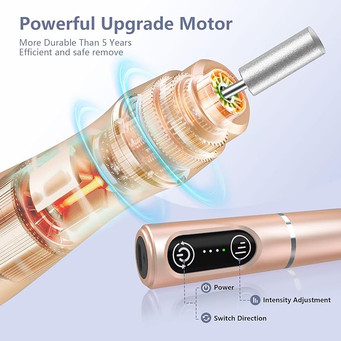 TUOBEO Cordless Nail Drill Electric Rechargeable File Kit, Professional Efile - Image 5