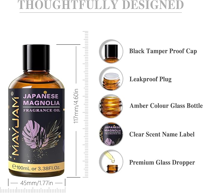 MAYJAM 100ML/3.38FL.OZ Japanese Magnolia Fragrance Oils - Image 8