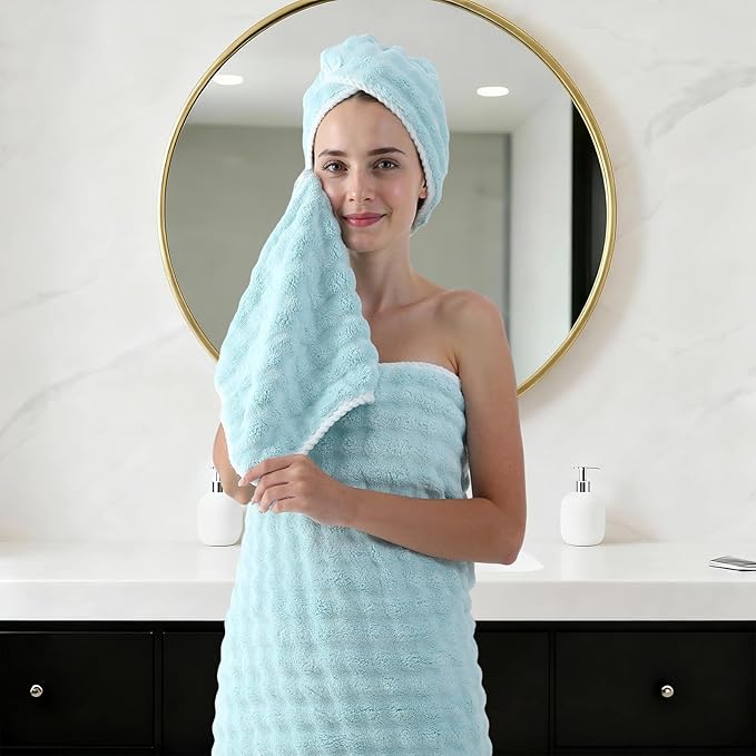 REDKISS 8-Piece Soft Bath Towel Sets, Extra Large 2 Bath Sheet, 2 Hand Towel - Image 7