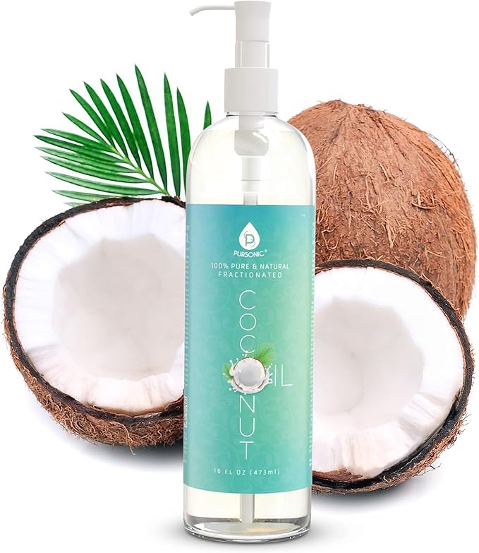 Pursonic Pure Unscented Fractionated Coconut Oil - 16 Oz Multipurpose Oil by Pursonic