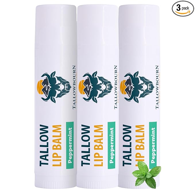 Moisturizing Tallow Lip Balm – Grass-Fed Beef Tallow by TALLOWBOURN