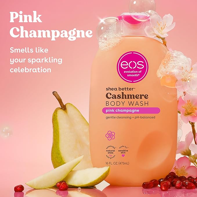 eos Cashmere Body Wash – Pink Champagne, Moisturizing Body Wash, Creamy Gel - Image 2