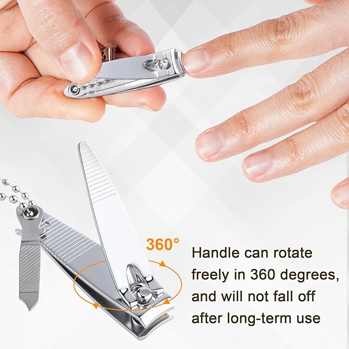 Bememo 24 Pcs Stainless Nail Clippers Set 2 Sizes Fingernail and Toenail - Image 5