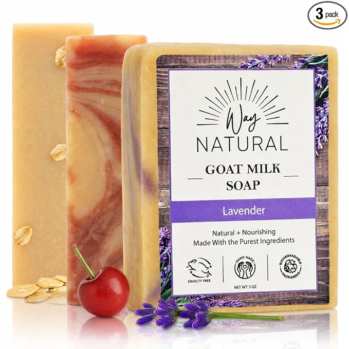 Goat Milk Soap Bar Variety 3-Pack by WayNatural