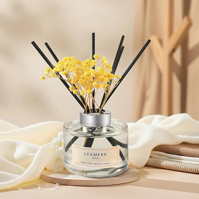 Reed Diffuser Sets Home Fragrance Essential Oil Diffuser Freesia Scent- 7 oz - Image 2