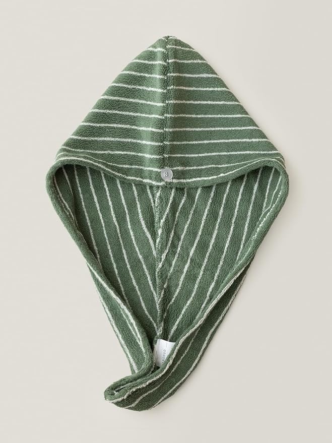 WENSHUO Frosted Pines-Striped Hair Towel Wrap-Drying Tool, 100% Combed Cotton by WENSHUO