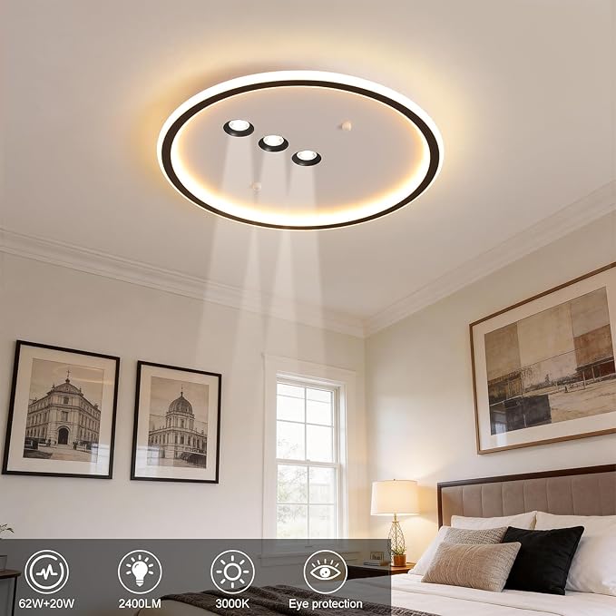 Shine LUEST Modern Round LED Flush Mount Ceiling Light - Image 2