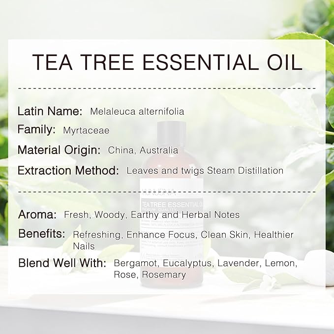 Tea Tree Essential Oil 100ML, 100% Pure Natural Tea Tree Oil - Image 7