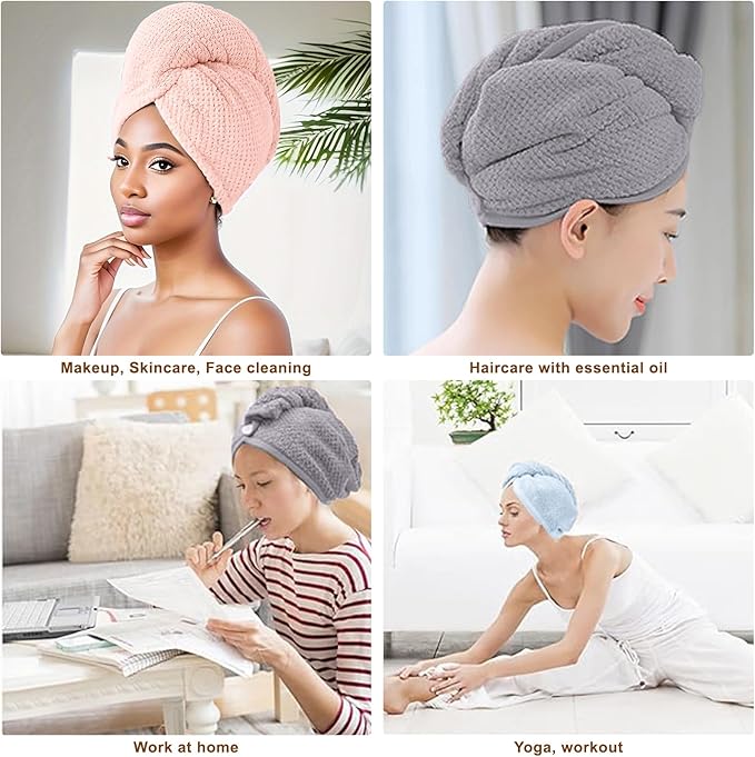Microfiber Hair Towel for Women: Ideal Christmas Stocking Stuffer for Women - Image 3
