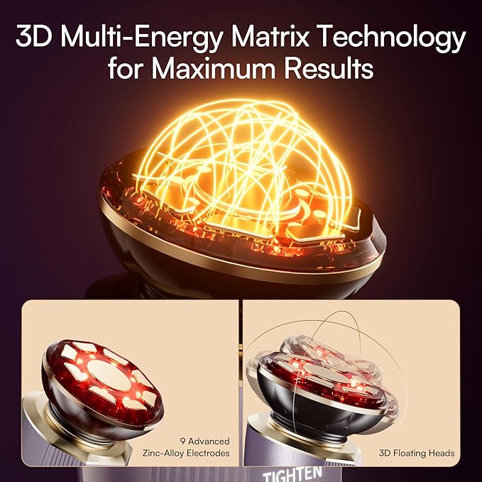 INIA Flare 3-in-1 Microcurrent Facial Device Red Light Therapy - Image 8