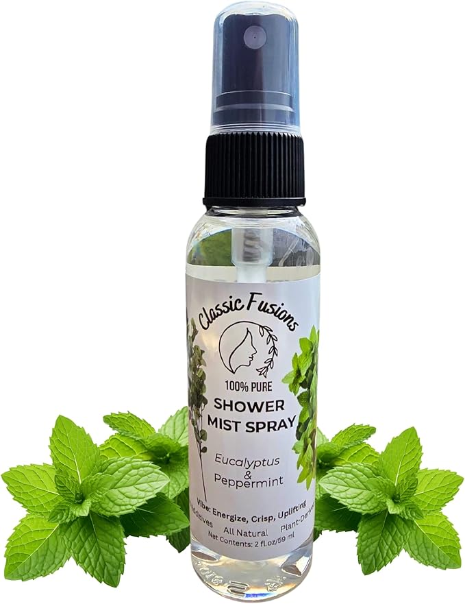 100% Pure Eucalyptus Shower Mist Spray- 2oz Natural Mist by ClassicFusions