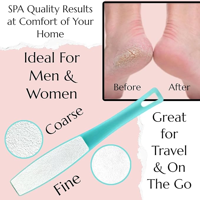 3 ALAZCO Double Sided Foot File Pumice Ergonomic Handle Scrubber Immediate - Image 4