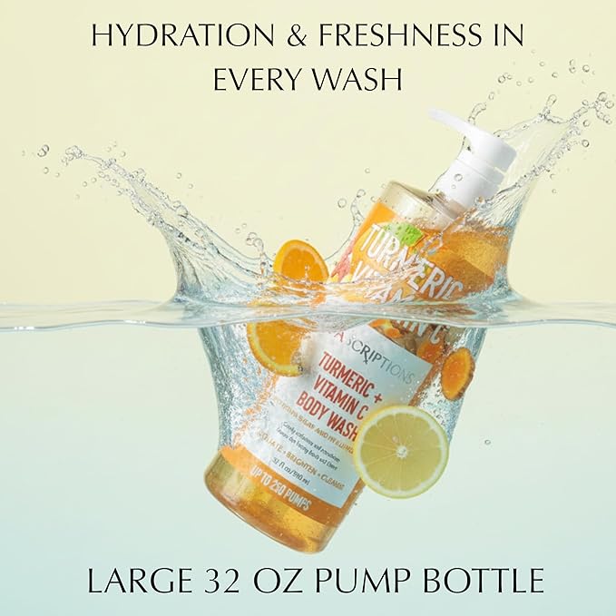 SpaScriptions Vitamin C & Turmeric Body Wash – Brightening Gentle Cleansing - Image 3