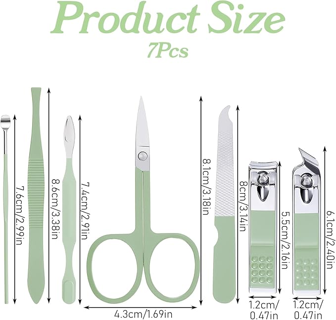 Manicure Set, Carbon Steel Travel Nail Care Clippers - Image 2