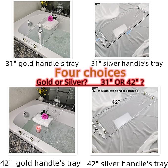 42" transaprent Bathtub Caddy - Image 6