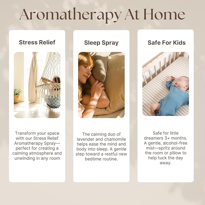 Stress Relief Pillow Spray, Lavander & Chamomile 100% Natural 2.0 Oz. Spray - Image 3
