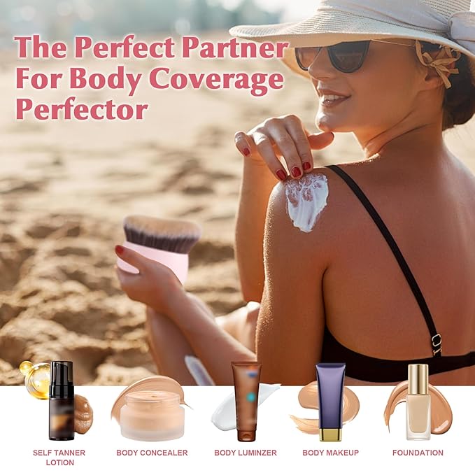 Extra Large Body Makeup Brush, 75mm Wide-headed Body Coverage Applicator - Image 6