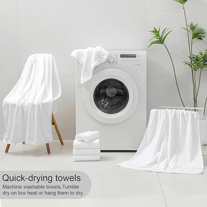 8 Piece Bath Towel Set-2 Oversized Bath Sheets, 2 Hand Towels, 4 - Image 8