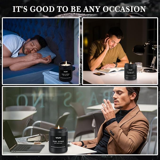 6 Pack Candles for Home Scented Aromatherapy Candles Gifts Set for Men - Image 7