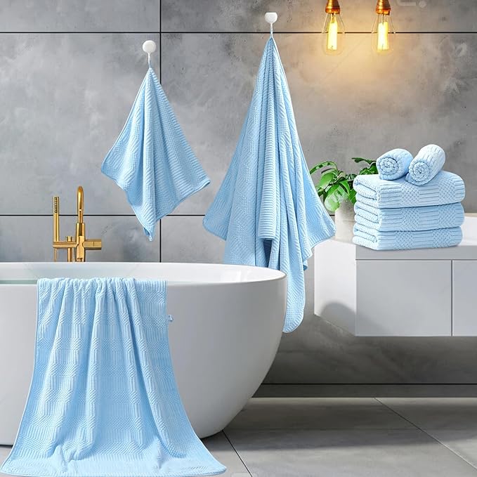8 Piece Bath Towel Set-2 Oversized Bath Sheets, 2 Hand Towels, 4 - Image 5
