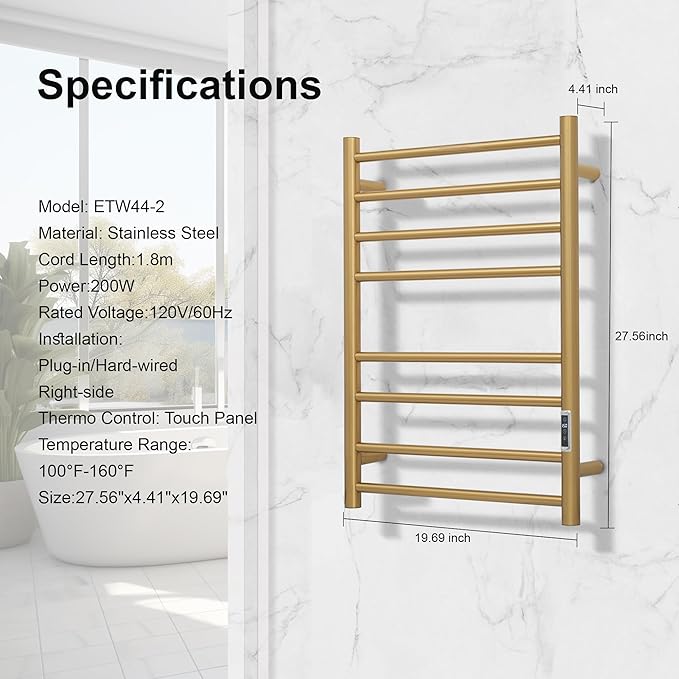Electric Heated Towel Warmer - Image 2