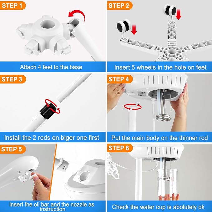 Professional Facial Steamer, Face Steamer on Wheels, SPA Ozone Steamer - Image 8