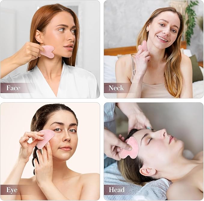 Gua Sha Facial Tools, Gua Sha Jade Stone Gua Sha Massage Tool, Guasha Tool - Image 6