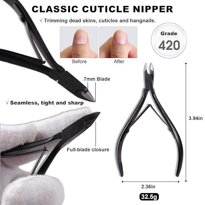 Cuticle Pusher Cuticle Nipper Set, Russian Pre-Treatment Nail Pushers, Cuticle - Image 2