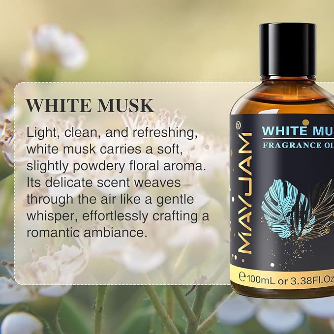 MAYJAM 100ML/3.38FL.OZ White Musk Fragrance Oils - Image 3