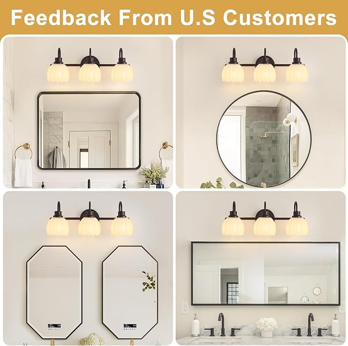 Bathroom Light Fixtures, Oil Rubbed Bronze Vanity Lights - Image 4