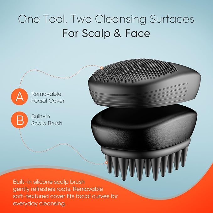 EKZ Sonic Vibrating Scalp Massager Shampoo Brush: Electric Silicone Hair - Image 6