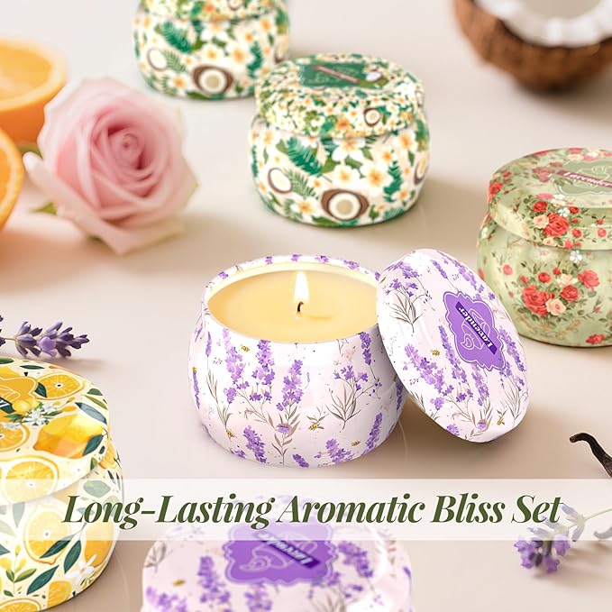 WarmEmbrace Scented Candles for Women, 4 Pack Soy Candle Set, 4.4OZ Candles for - Image 7