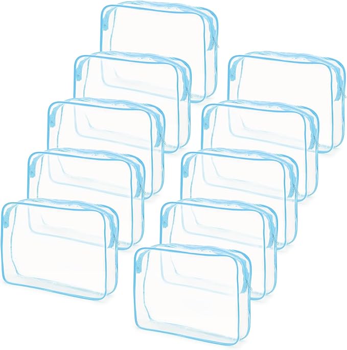 Tbestmax 10 Pack Clear Cosmetic Bags Makeup Bags Portable Waterproof TSA by Tbestmax