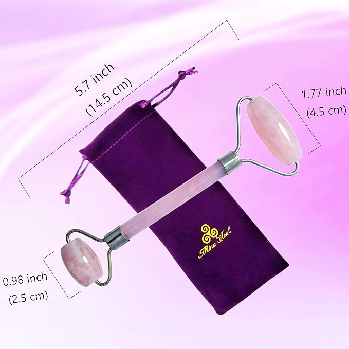 Mina Heal Jade Roller for Face, Lymphatic Drainage Massager & Gua Sha Facial - Image 5