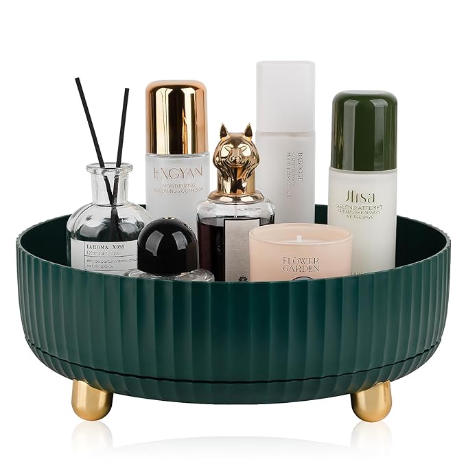 Anyoifax Makeup Perfume Organizer Tray 360 Degree Rotating Lazy Susan Skincare by Anyoifax