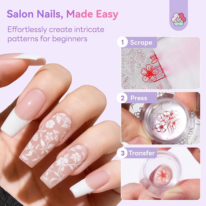 SAVILAND Nail Stamping Gel Polish Kit: 6 Colors Nail Stamping Polish Gel - Image 6