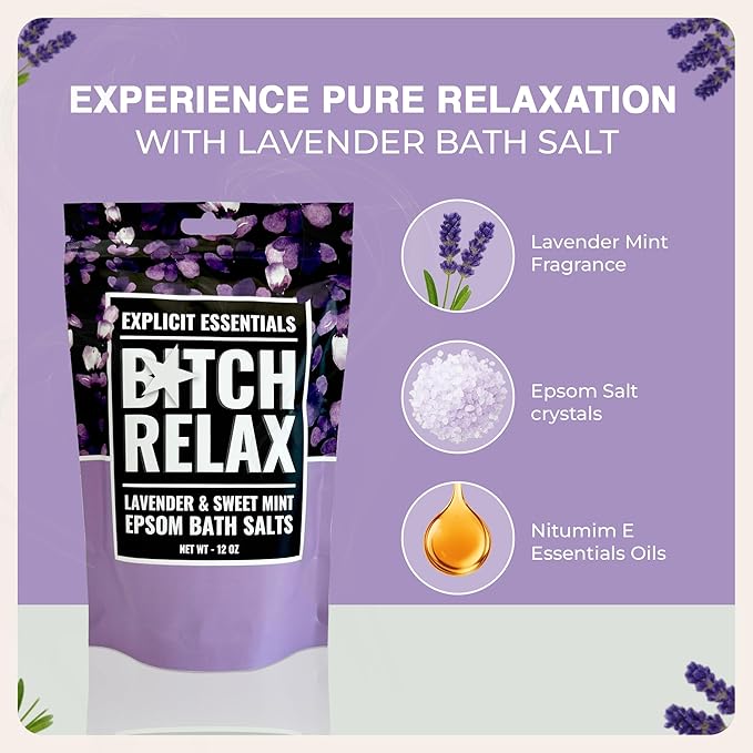 Lavender Bath Salts for Women, Self Care Gift Ideas for Women - Image 3