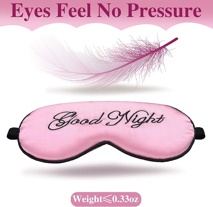 Syhood 6 Pieces Silk Sleep Eye Cover Masks Satin Eye Mask Soft Blindfold - Image 4